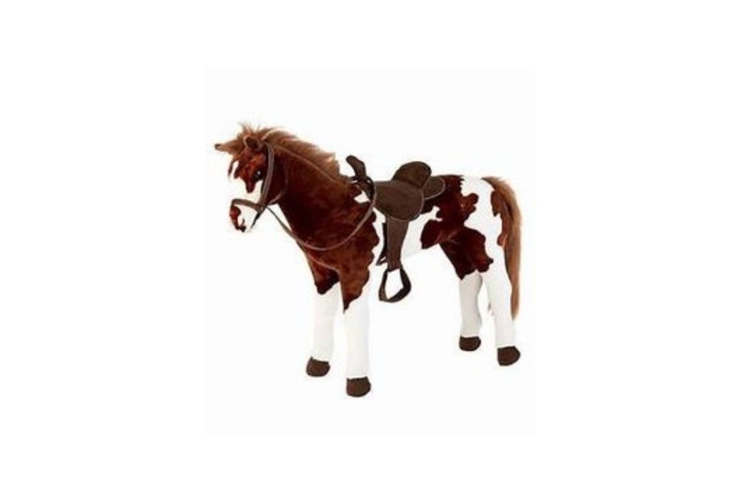 28" Sit-On Pinto Horse