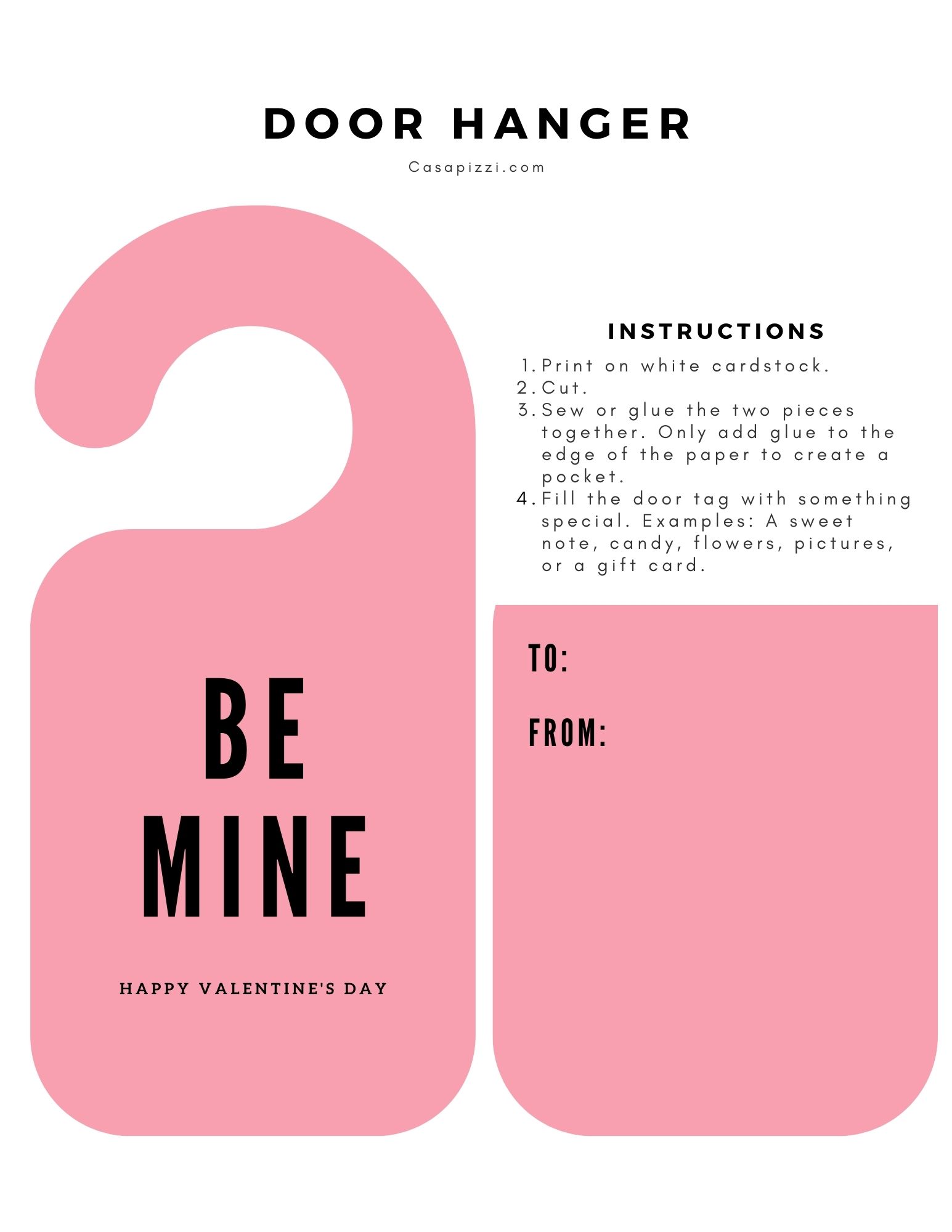 Valentine's Day Door Hanger | Be Mine