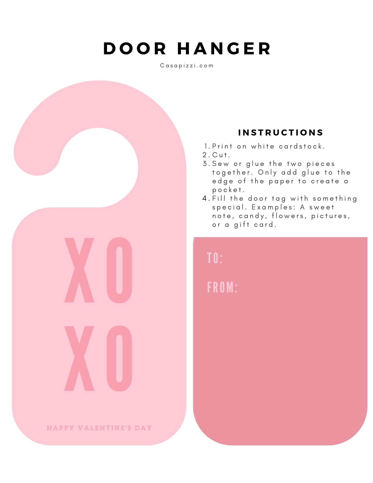 Valentine's Day Door Hanger | XOXO