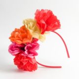 How to make a paper flower headband. casapizzi.com | Como decorar diadema con flores de papel.