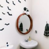 simple black and white halloween decor