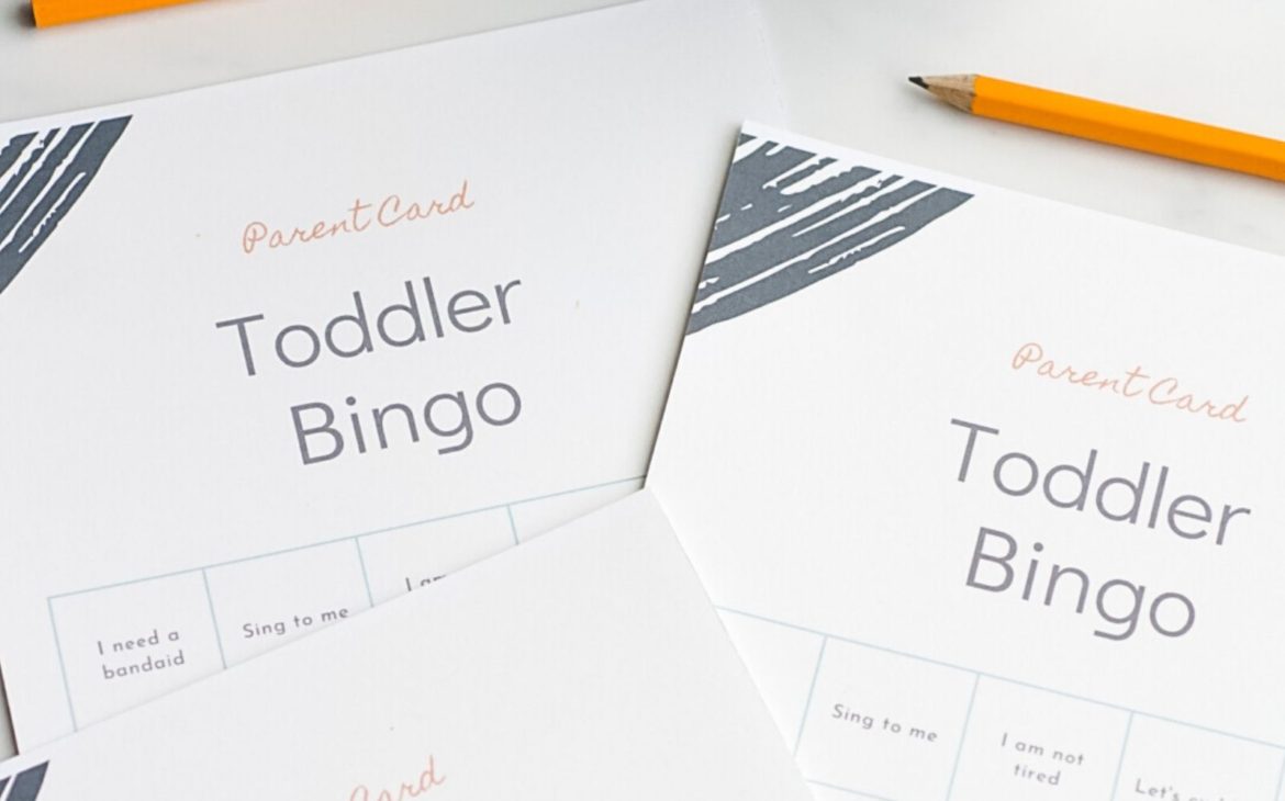 Printable toddler bingo game cards for parents to play