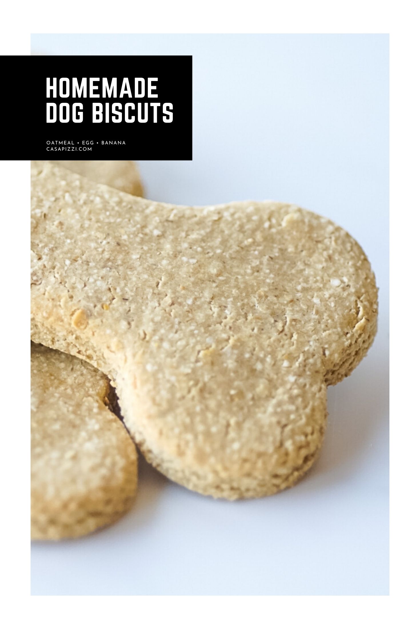 Homemade oatmeal and banana dog biscuits recipe