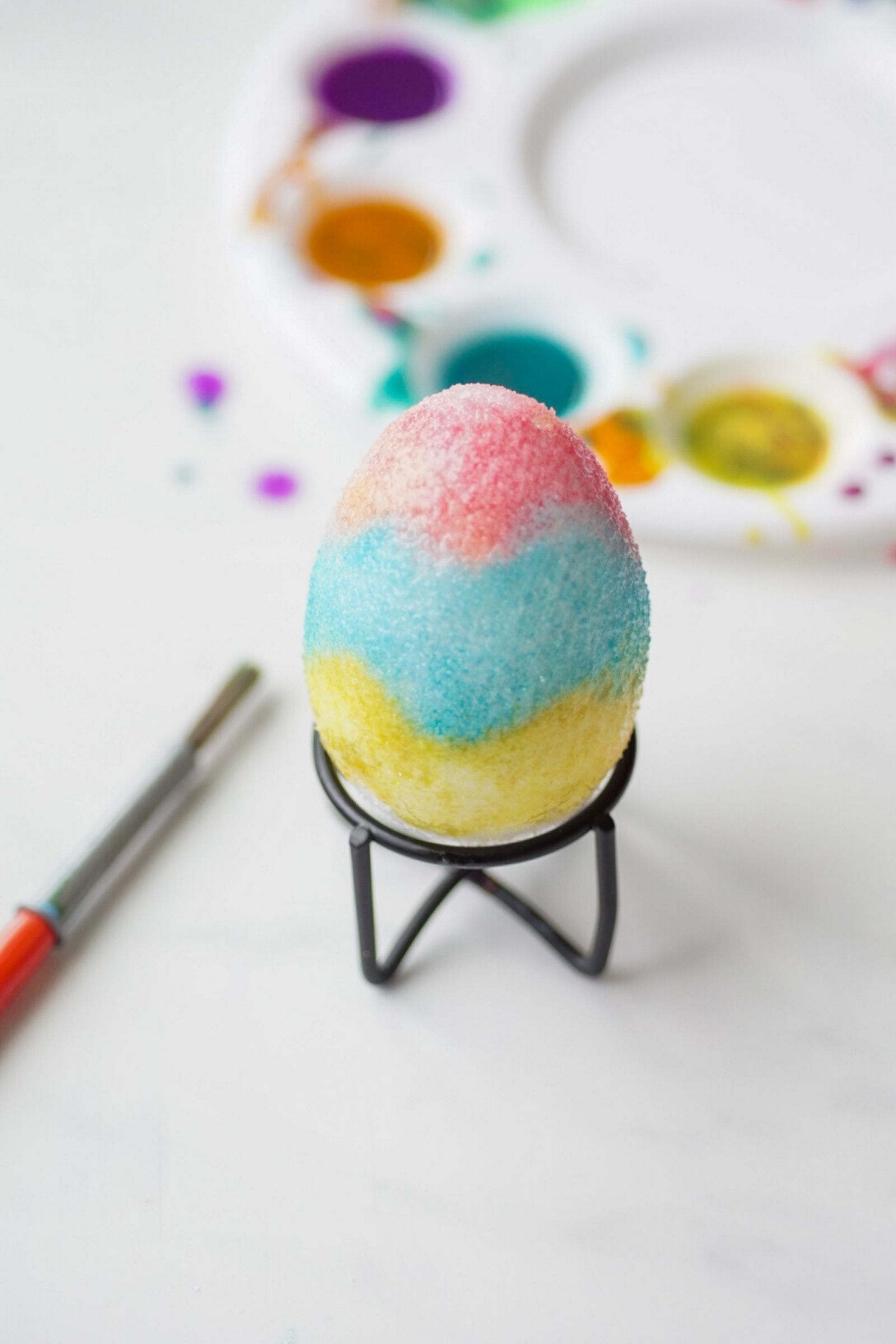 Sugar covered plastic easter eggs - easter egg painting ideas for kids