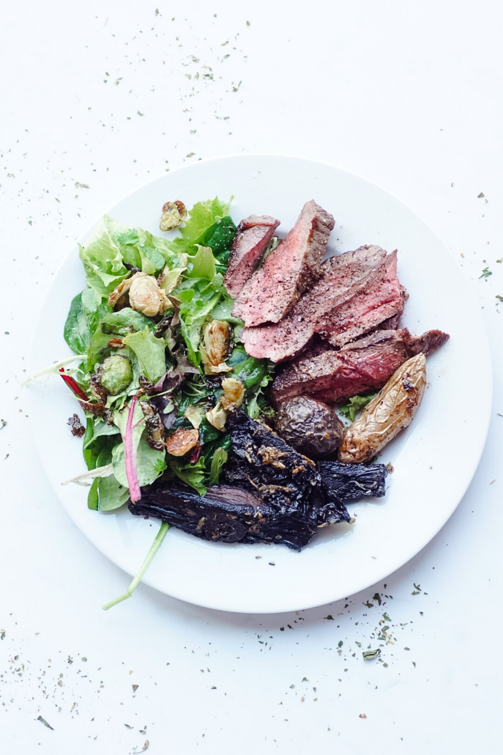 caramelized portobello mushroom with garlic, and thyme side