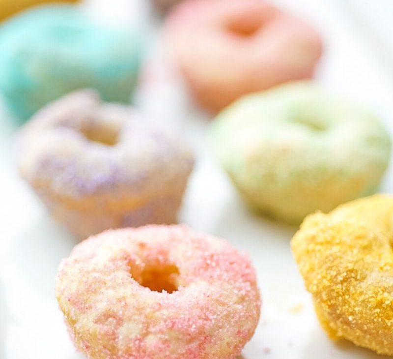 Recipe to Make Colorful Mini Sugar Donuts