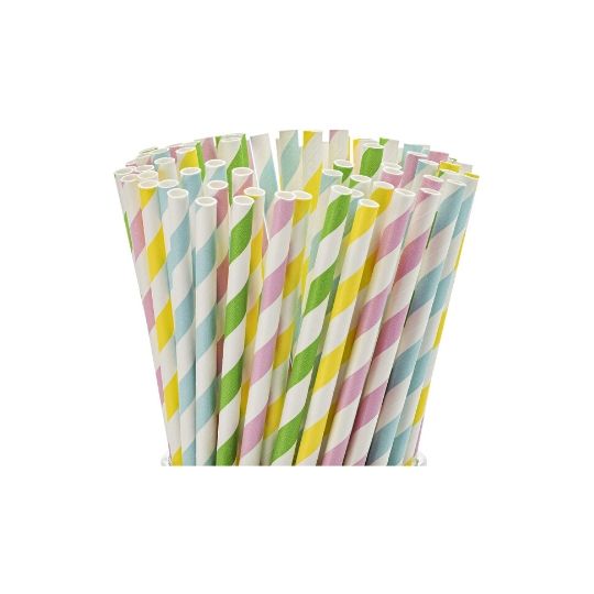 Paper straws colorful