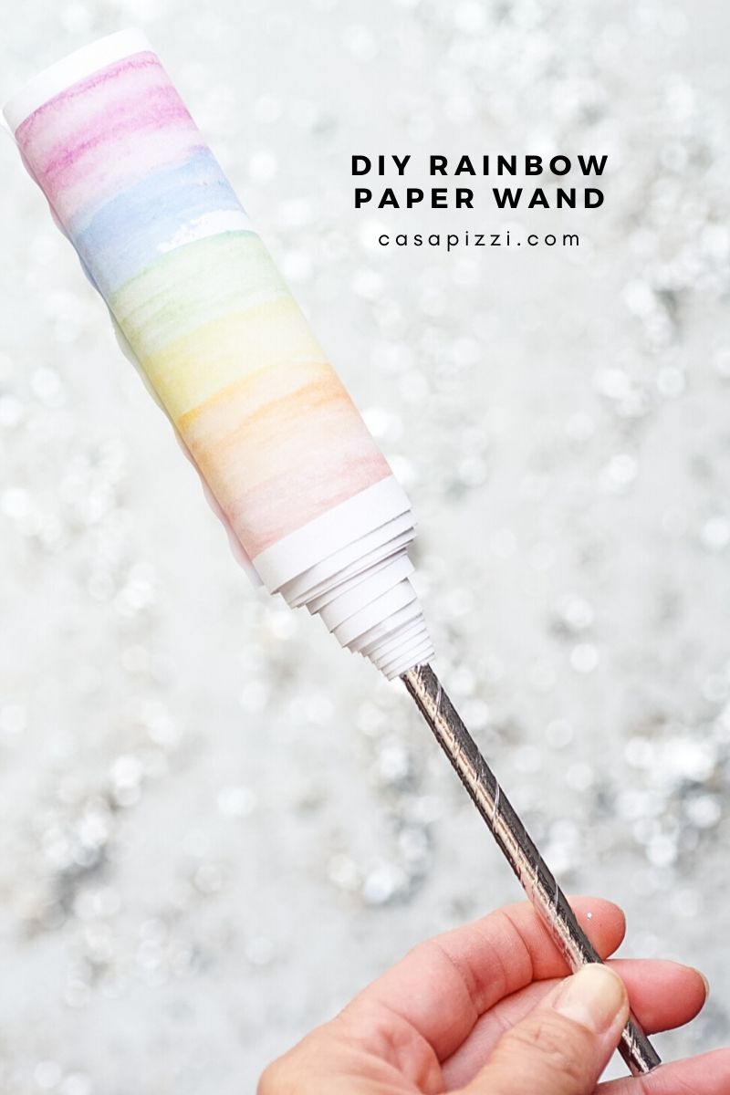 How to make rainbow paper wands party favor or easy fun craft