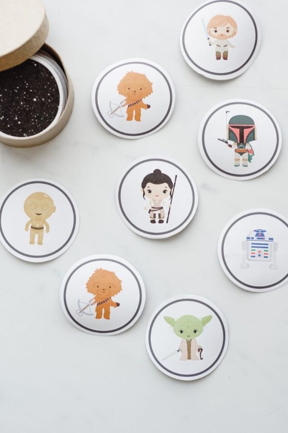 Download, Print, and Play this Star Wars memory game. Party favor | Party game | Juego de memoria
