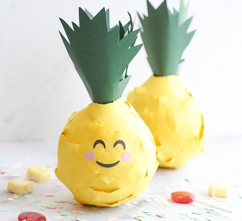 The Easiest Way to Make Mini Pineapple Pinatas