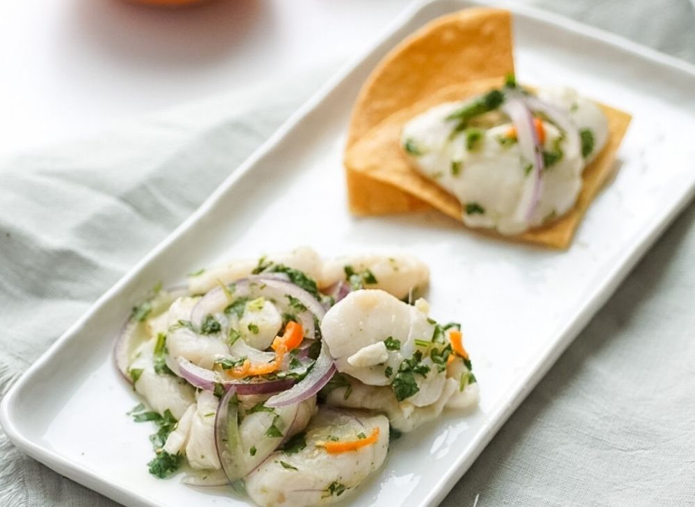 Scallop Ceviche with Grapefruit and Habanero.