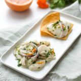 Scallop ceviche recipe with grapefruit and habanero peppers.