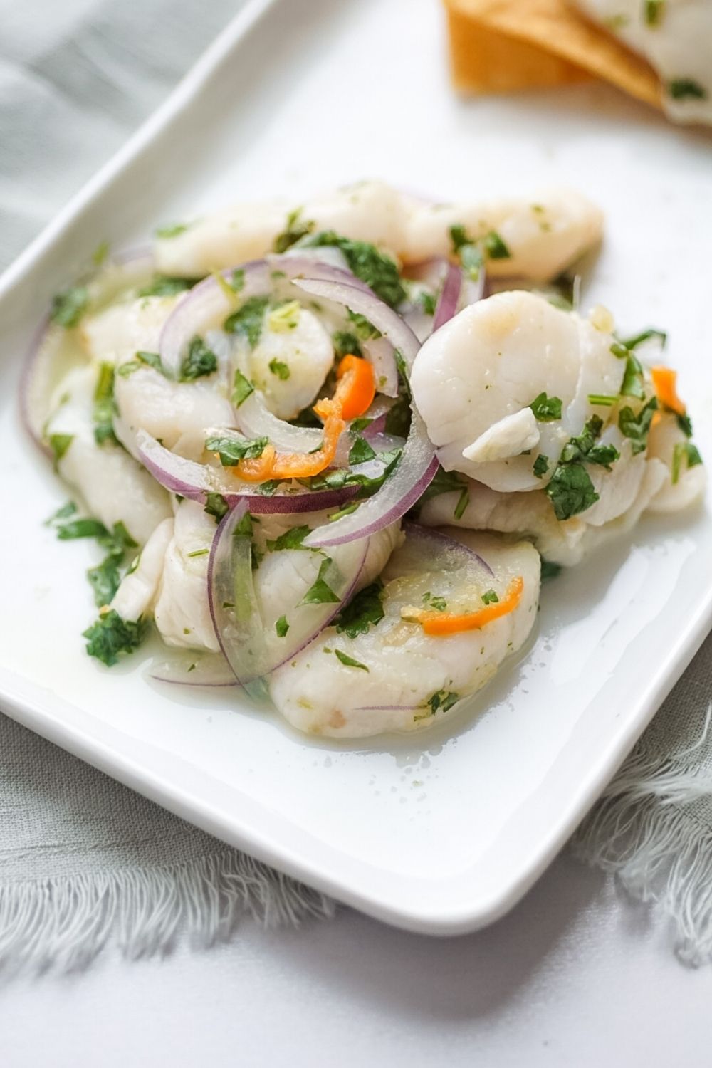 Scallop ceviche recipe with grapefruit and habanero peppers.