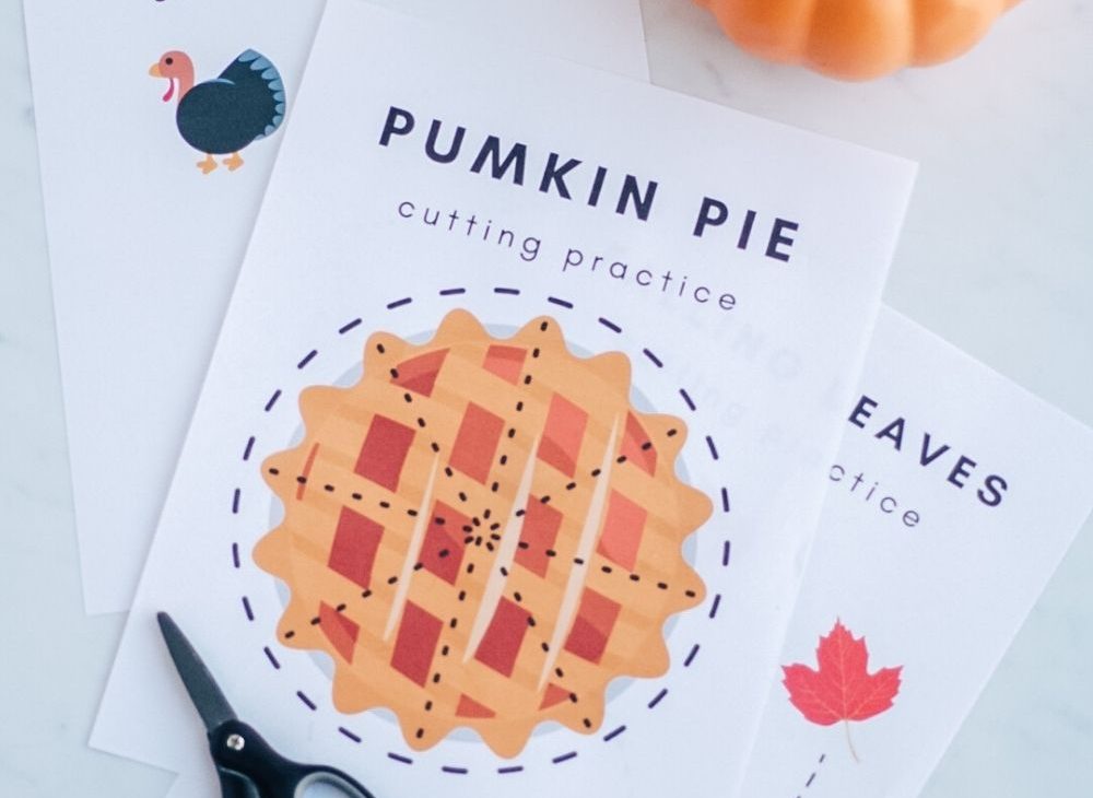 Thanksgiving Cutting Practice sheets | Free