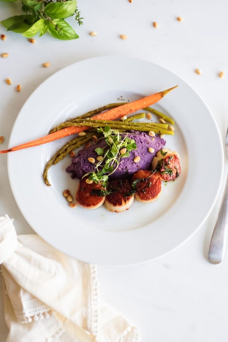 The Best Mashed Purple Sweet Potatoes with Roasted Parsnips and Garlic Recipe