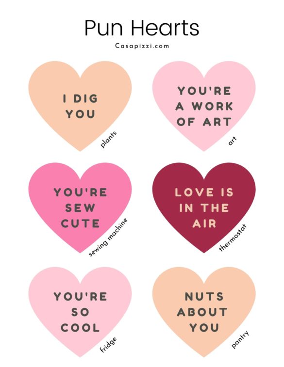 Cute and funny Valentine's Day Pun Cards to Decorate Your Home