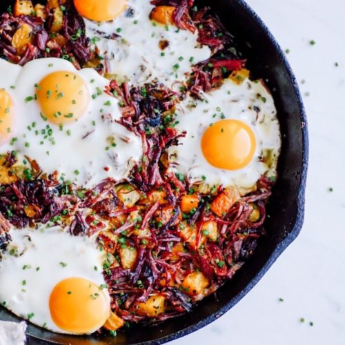 Corned "Beet" Hash Recipe - a twist on the classic corned beef hash