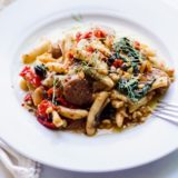 Easy Recipe for Homemade Pasta with Hot Italian sausage, Fennel, Kale, Sun-Dried Tomatoes, and Pine Nuts