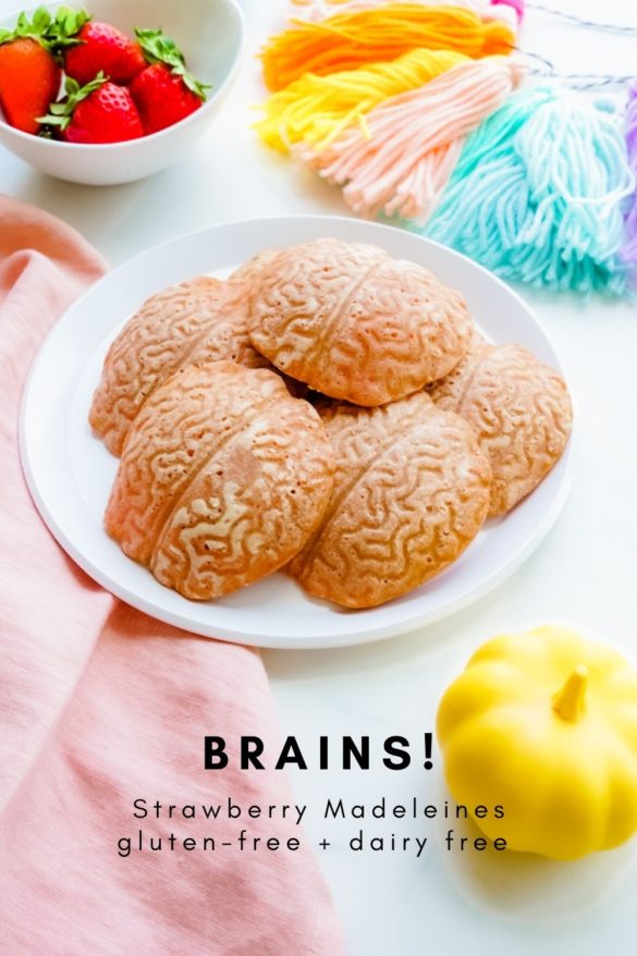 Strawberry Madeleine Brains Recipe | Gluten-Free and Dairy-Free