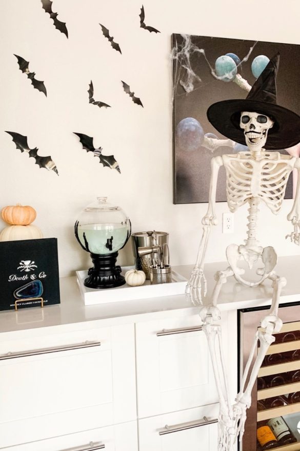 Simple Halloween Party and Home Decor Ideas - Bar Setup